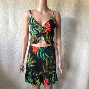 THE ONE Tropical Floral Two-Piece Set Sz M slightly used